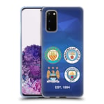 Head Case Designs Officially Licensed Manchester City Man City FC 1894 Navy Blue Geometric Historic Crest Evolution Soft Gel Case Compatible With Samsung Galaxy S20 / S20 5G