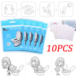 10pcs Travel Disposable Toilet Seat Coverr Mat Paper Pad