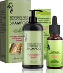 Rosemary Mint Shampoo & Hair Oil Set - Rosemary Mint Moisturizing Strengthening