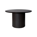 Gubi - Moon Dining Table Wood Top Ø120 cm - Brown, Black - Brun,Svart - Matbord - Trä