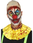 Läskig Clown Kit med Skallig Hjässa och Krage