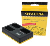 Patona USB Trippel Lader for Canon LP-E6 EOS 5D 60D 60Da 6D 7D EOS70D EOS-70D LP-E6 Mark I 150601924 (Kan sendes i brev)