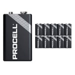 10 Pack - Duracell Procell 9V Batteries | 9 Volt Industrial Power Alkaline Battery | Home or Office Use | Car Air Freshener Promo Pack | Reliable Long Lasting Power
