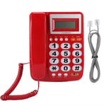 FANXIY Desktop Corded Landline Telephone Clear Communications Caller ID Display With Speakerphone for Home Office(red)
