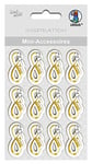 Ursus 56900004F Lot de 12 Mini Accessoires Eternity dorés avec Petits cœurs et Inscription Love Argenté