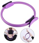 N A 15" Double Handle Pilates Yoga Ring Fitness Exercise Inner Ab Thigh hoop Home,Grip Magic Exercise Circle for Fat Burnning,Weight Loss Body Toning Magic Circle Thighs,Abs and Legs (PURPLE)