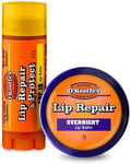 O'Keeffe's Lip Repair SPF15 Lip Balm 4.2g & Lip Repair Overnight 7g (Twin Pack)