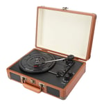 awstroe Bluetooth Jukebox, 1603-1 Brown Playback Vinyl Bluetooth Music Three Speed Jukebox 100-240V for 18/20/30cm Record(UK)