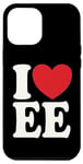 iPhone 13 Pro Max I Love EE I Heart EE Initials Hearts Art E.E Case