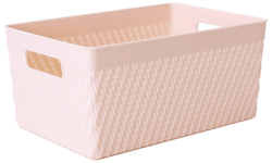 Förvaringskorg plast 25,5x17 cm rosa
