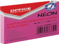 Kontorsprodukter OFFICE PRODUCTS självhäftande block, 76x76mm, 1x100 kort, neon, rosa