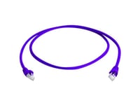 Telegärtner 100008027 Rj45 Nätverkskabel, Patchkabel Cat 6A S/Ftp 1,00 M Lila Flamskyddad, Med Låsskydd, Parskärmad, Dubbelskärmad, Halogenfri,