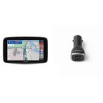 TomTom Truck Sat Nav GO Expert, 7 Inch HD Screen, with Custom Large Vehicle Routing and POIs & High Speed Dual Car Charger