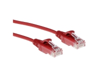 ACT Red 0.15 meter LSZH U/UTP CAT6 datacenter slimline patch cable snagless with RJ45 connectors