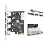 PCIE USB 3.0 Card 4-Port 5Gbps USB3.0 PCI Express To USB3.0 PCIE Card
