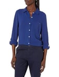Tommy Hilfiger Women's Button-Down Shirts, Casual Tops, Deep Sea, XS