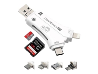 CoreParts - Kortläsare (SD, microSD) - Lightning/USB 2.0/USB-C/micro USB