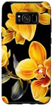 Coque pour Galaxy S8+ Élégant motif orchidée jaune