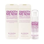 Eleven Australia Smooth Me Now Trio - Shampoo + Conditioner + Anti-Frizz Serum