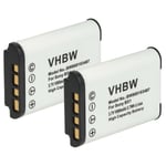 vhbw 2x Batterie compatible avec Sony HDR-AS30V, HDR-AS200V, HDR-AS30, HDR-AS200VR, HDR-AS200VB, HDR-AS300 appareil photo (1000mAh, 3,6V, Li-ion)