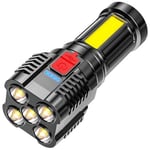 Ficklampa IPX4 Vattentät 5 LED Hög Ljusstyrka COB Lampa 800mAh Litiumbatteri