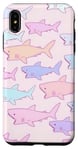 Coque pour iPhone XS Max Pastel Shark Soft Girl Preppy Esthétique Cute Kawaii Print