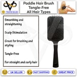 Paddle Hair Brush Tangle-Free Smoothing Cushioned Large Hairbrush Firm Bristles