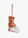 John Lewis Christmas Cottage Fluffy Tail Fox Bauble