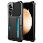 Samsung Galaxy A35 5G Skal Shockproof Med Kortfack Svart