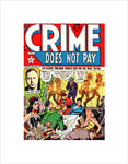 Wee Blue Coo Comics Crime Does Not Pay Shoot Gun Murder USA Wall Art Print