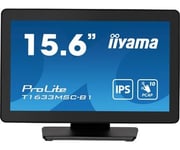 IIYAMA T1633MSC-B1 15.6inch PCAP FHD Bezel Free Front 10P Touch 385cd/m2 HDMI DP USB Interface HUB 2x2.0 Speakers