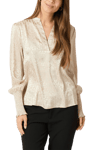 Neo Noir Landa Leo Jacquard Blouse Beige