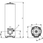 Chauffe-eau électrique blindé INITIO vertical stable 300L - ARISTON - 3000598