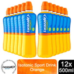 Lucozade Sport Orange Isotonic Sport Energy Drink Fat Free, 12x500ml
