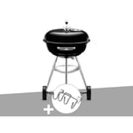 Barbecue Charbon Weber Compact Kettle 47 cm - Weber - Sur Chariot - Pour 6 Personnes - Gris