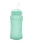 Glass Straw Bottle Healthy + Mint Green Baby & Maternity Baby Feeding Sippy Cups Green Everyday Baby