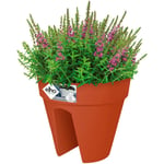 Elho - Bac à fleurs Jardinière en plastique pour jardin balcon maison Pot de fleurs rond 7.5 l