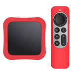 Apple TV 4K 2021 set-top-boks + fjernbetjening etui - Rød