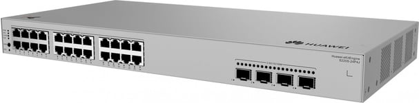 HUAWEI eKit S220S Series S220S-24P4J hanterad L2 Gigabit Ethernet (10/100/1000) Strömförsörjning via Ethernet (PoE) stöd 1U Grå