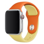 Apple Watch Series 4 40mm klockband av silikon i kontrasterande färger - Vit / Gul