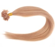 #18 Mörkblond - Original äkta löshår remy nagelslingor (45cm 0.5g/slinga/100st)
