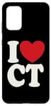 Coque pour Galaxy S20+ J'aime CT I Heart CT Initiales Hearts Art C.T