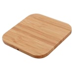 DANDANdianzi Qi Certified Fast Square Bamboo Wireless Charger Wood charger Qi wireless Pad Compatible for Samsung Galaxy iPhone