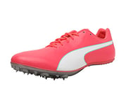 PUMA Mixte Evospeed Sprint 10 (Unisex) Chaussures d'Athlétisme, Ignite Pink Silver, 40.5 EU