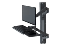 Ergotron Lx Pro - Monteringssats (2 Armar, 2 Förlängningar, Tangentbordsfack, Utdragbar Musbricka, Mushållare, 2 Baser För Väggmontering, Väggspår 34 Tum, Väggfäste, 2 Kabelkanaler, Monitor Pivot, Keyboard Pivot) - För Lcd-Skärm/Pc-Utrustning - Alum