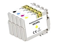 Renkforce Ink Combo Pack Ersätter Epson 603 (C13t03u545) Kompatibel Svart, Cyan, Magenta, Gul Rf-I-E-603Bkcmy4pk Rf-5655902