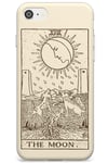 The Moon Tarot Card Cream Slim Phone Case for iPhone 7/8 / SE TPU Protective Light Strong Cover with Psychic Astrology Fortune Occult Magic