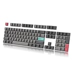 HK GAMING Custom Keycaps | Dye Sublimation PBT Keycap Set for Mechanical Keyboard | 139 Keys | Cherry Profile | ANSI US-Layout | Compatible with Cherry MX, Gateron, Kailh, Outemu | Stealth Dolch