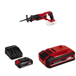 Einhell Cordless Universal Saw TE-AP 18 Li with Original Einhell 18V 2.5Ah Starter Kit Power X-Change with Original Einhell 18 V 3.0 Ah Power X-Change Plus