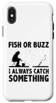 Coque pour iPhone X/XS Fish Or Buzz I Always Catch Something Ice Canne à pêche à la carpe